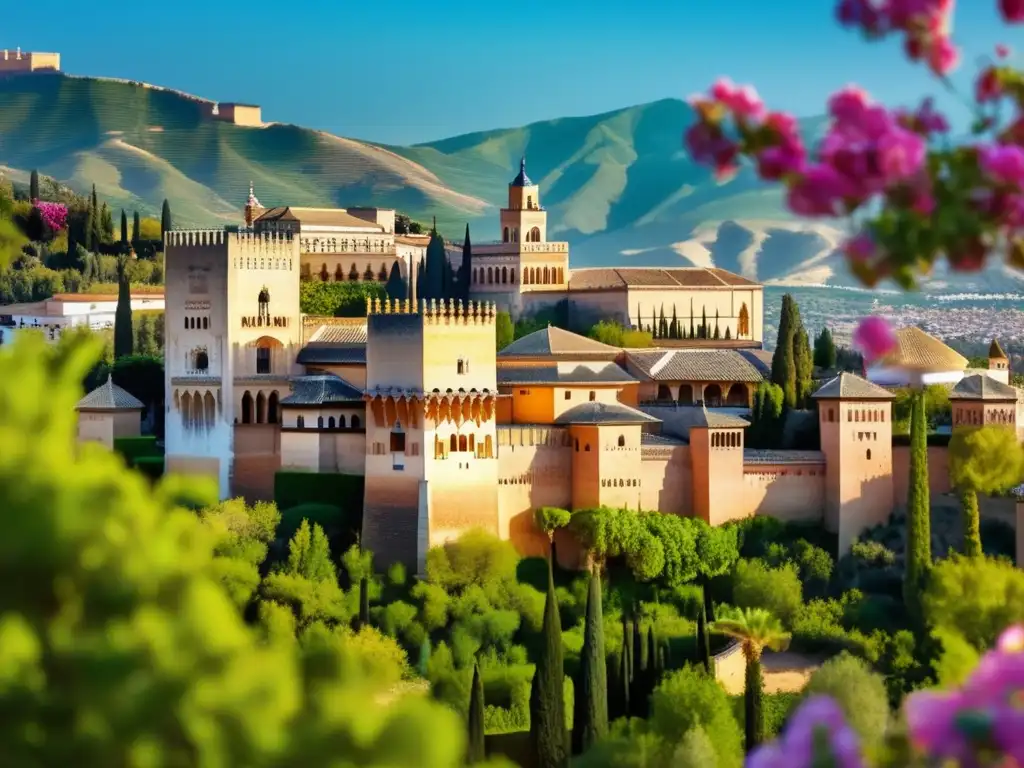 Vista impresionante de la Alhambra en Granada, España - El arte y la cultura en los palacetes históricos más famosos