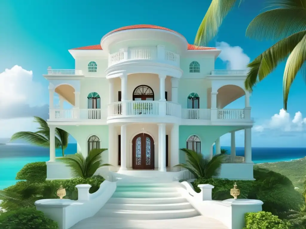 Mansión Caribe con vistas al mar: elegancia, opulencia y paisajes asombrosos