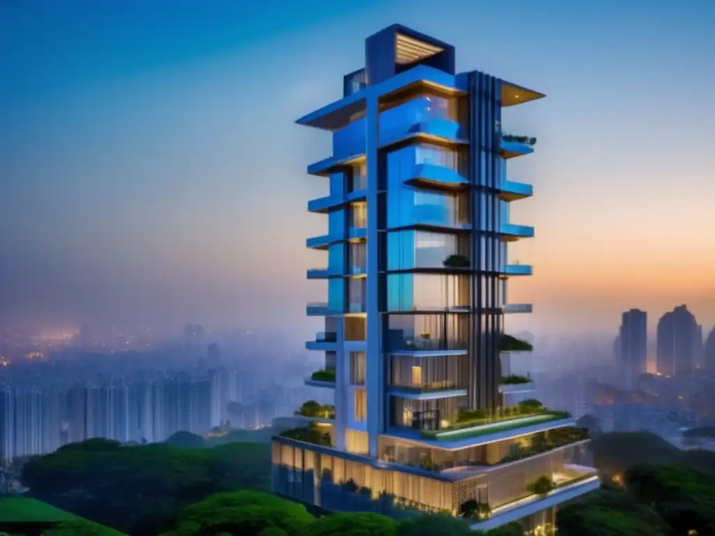 Mansión de lujo en Mumbai, India: Casa Antilia, diseño arquitectónico moderno y opulento con vistas impresionantes