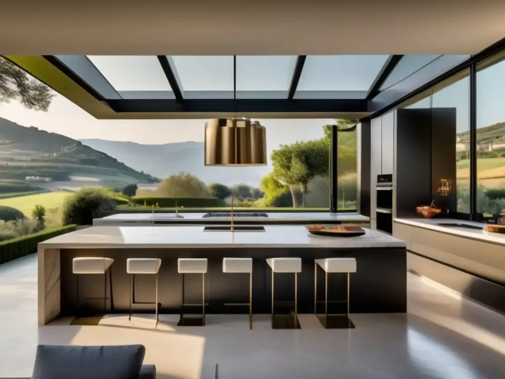 Diseño cocina lujo en villa George Clooney, Italia