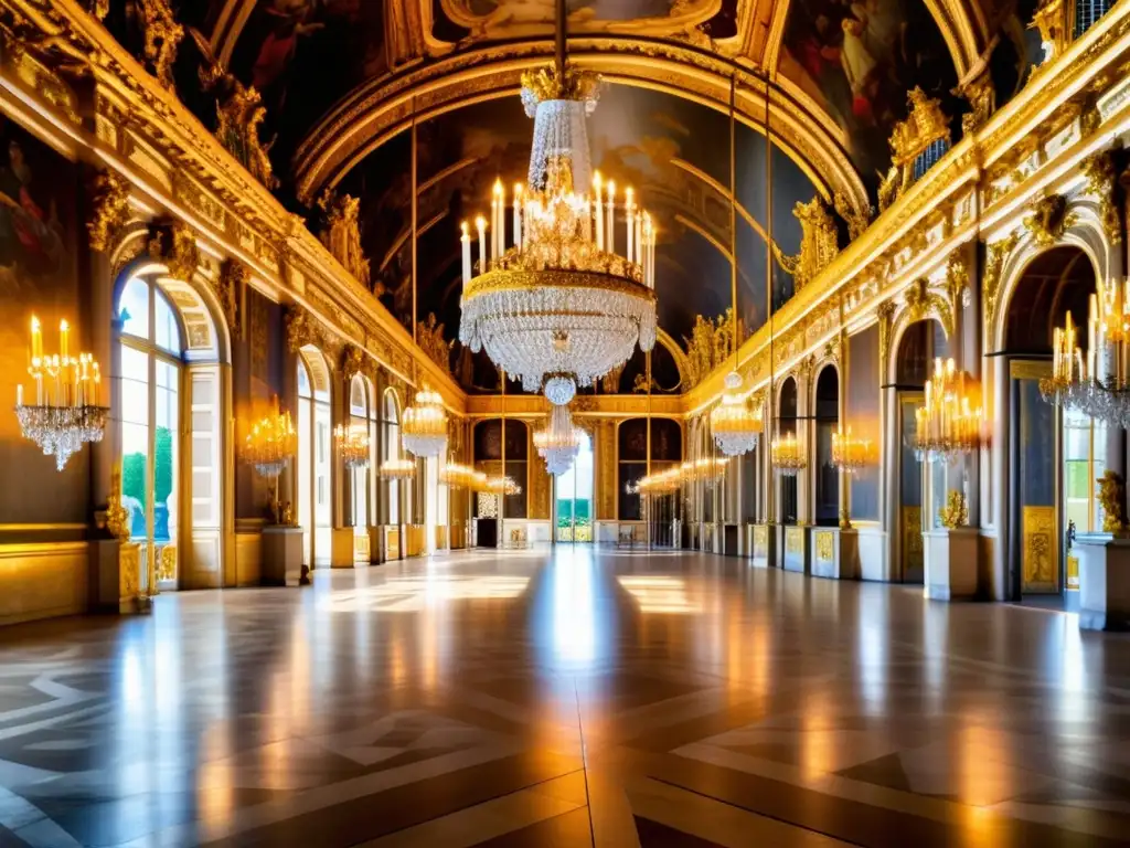 Los secretos de un palacio histórico: una vista exquisita del Salón de los Espejos en el Palacio de Versalles