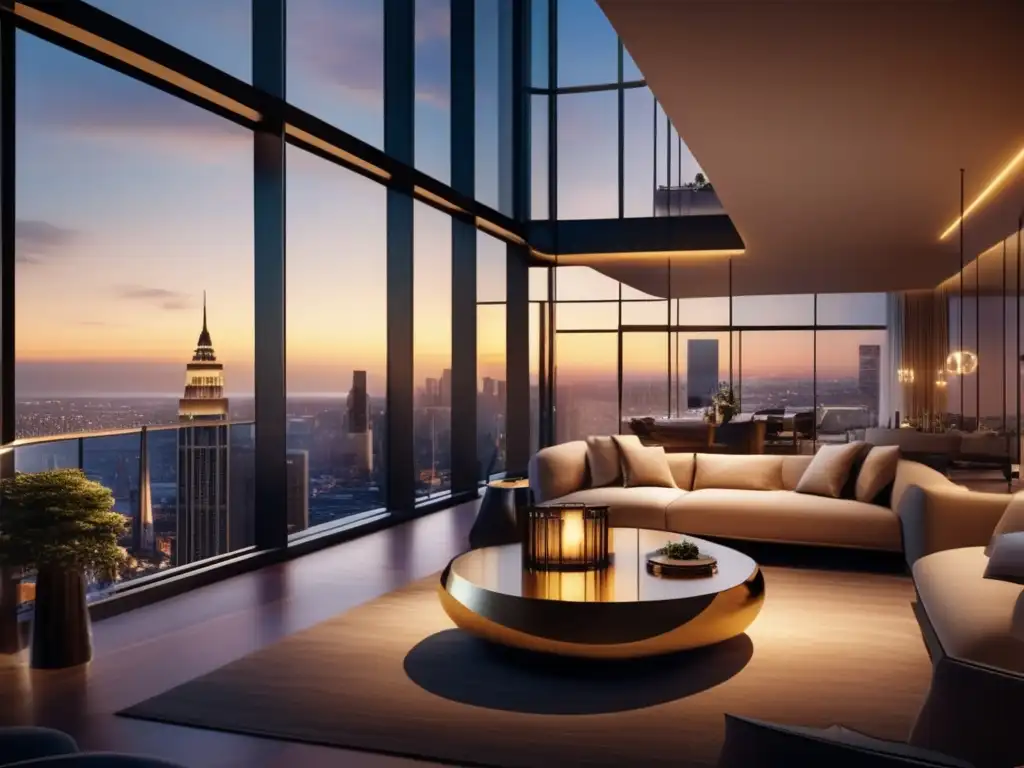 Penthouse de lujo en ciudad con vistas panorámicas