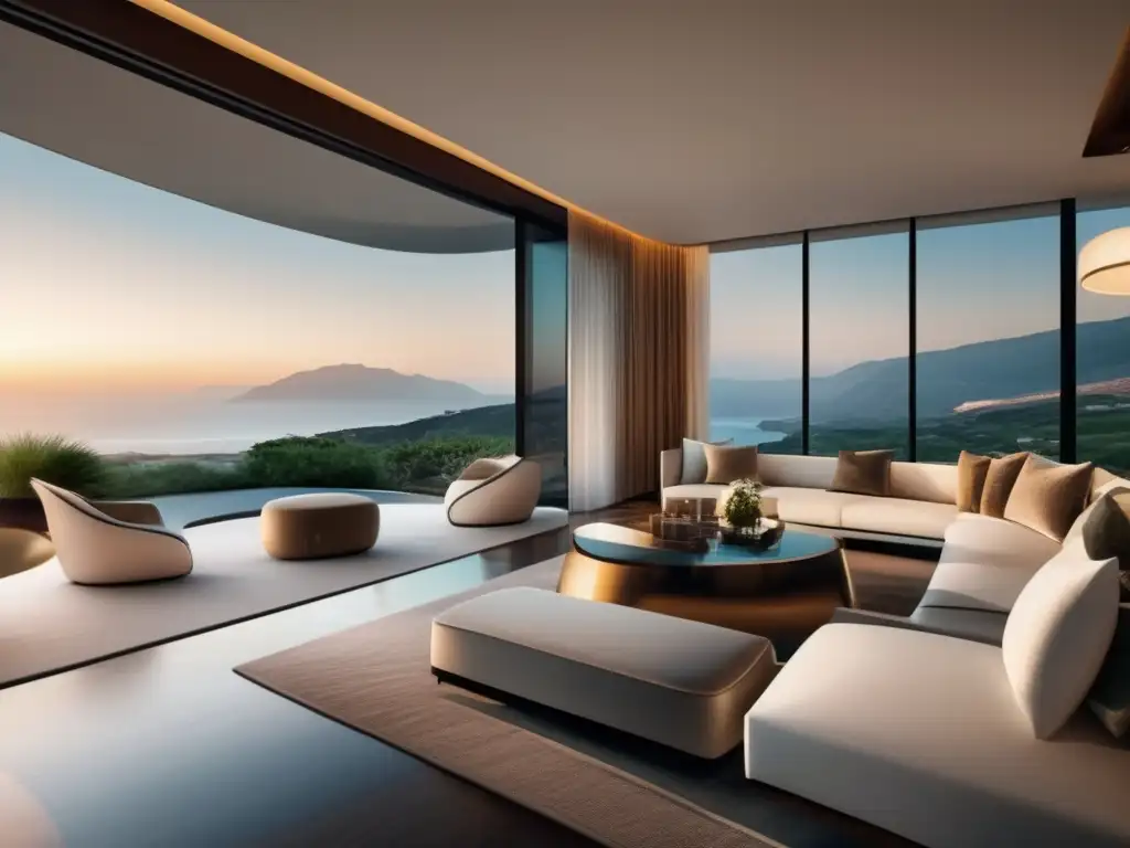 Las suites más lujosas de las villas modernas con vistas panorámicas y diseño contemporáneo