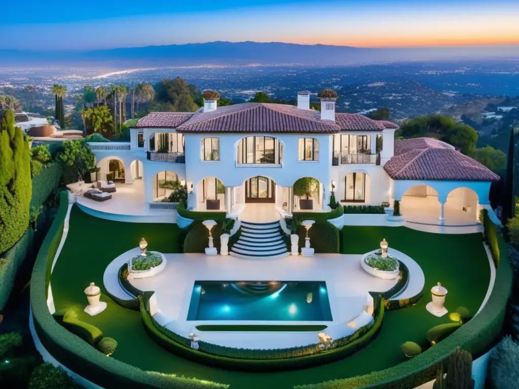 Villa de lujo en Los Ángeles: La esencia de vivir con elegancia en una mansión opulenta con vistas panorámicas