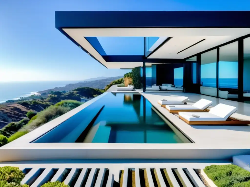 Impresionante villa moderna en acantilado en Malibu, California - El Auge de las Mansiones con Vistas al Mar en la Costa de California