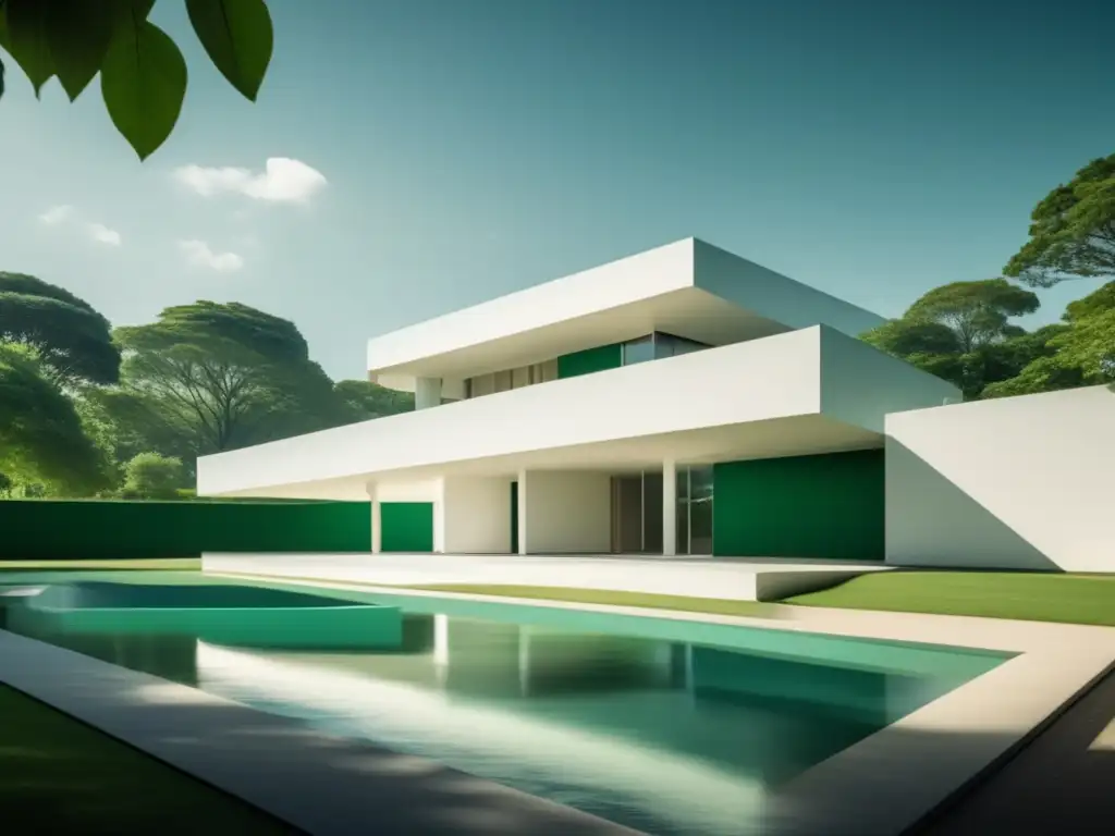 Imagen 8k de la icónica Villa Savoye, joya de la arquitectura moderna