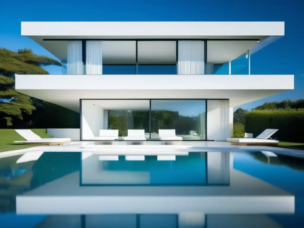 Espectacular imagen de la Villa Savoye, una obra maestra de la arquitectura moderna y propiedades de lujo